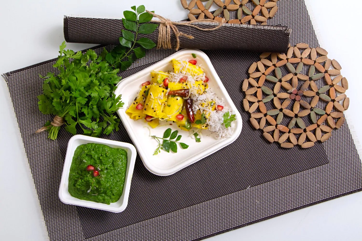 Bagasse square plate