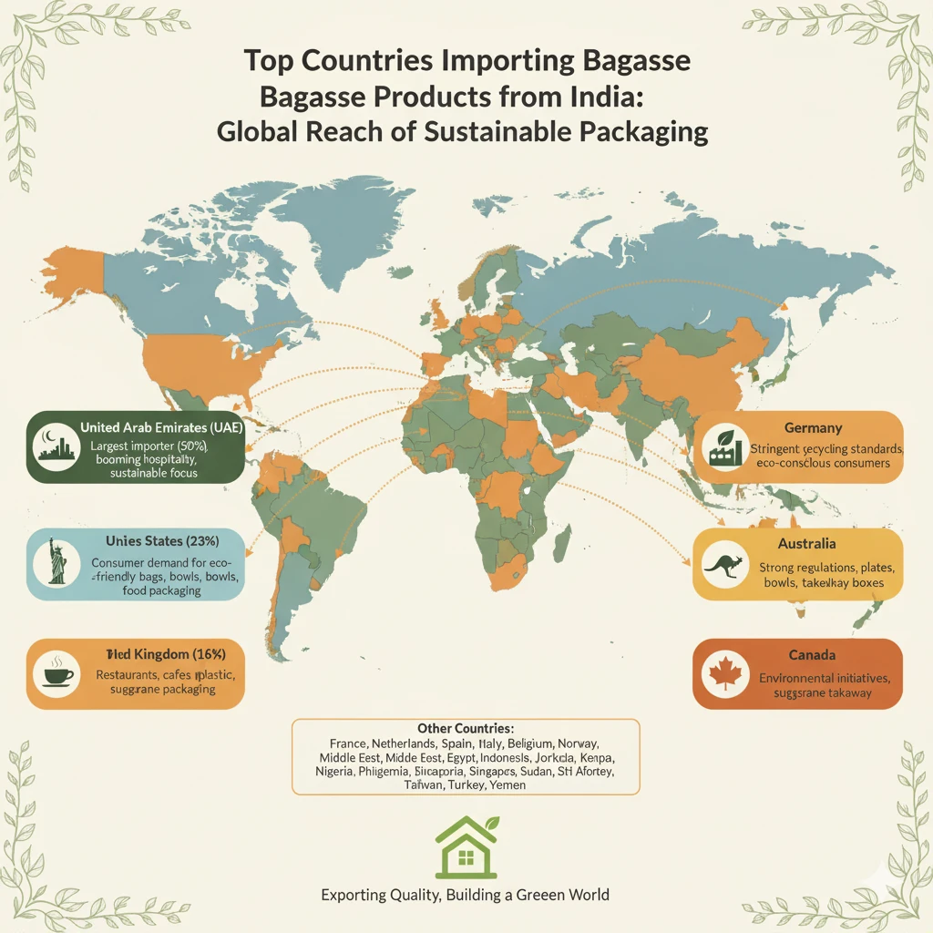 Top Countries Importing Bagasse Products from India