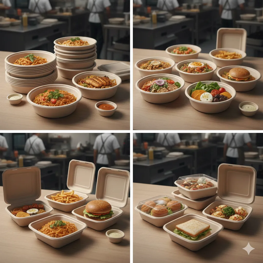 Types of Bagasse Packaging Products for Cloud Kitchens